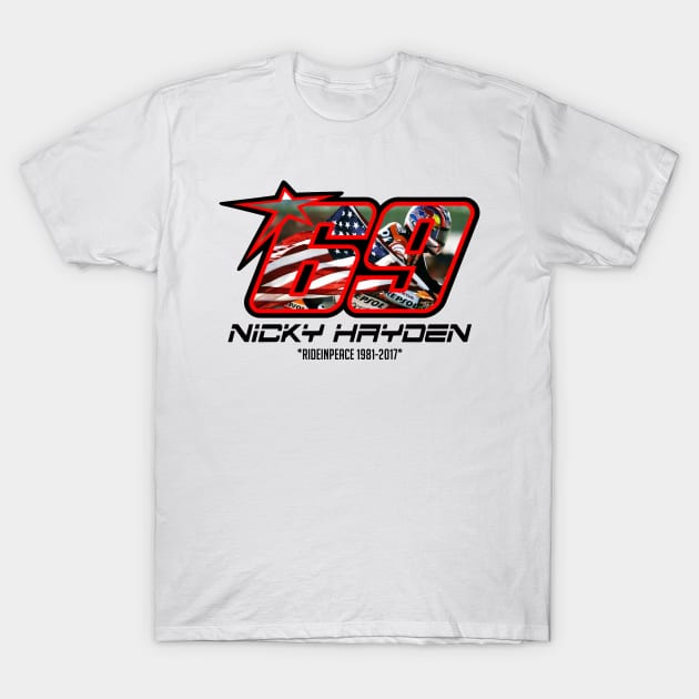 Nicky hayden T-Shirt by Niken12